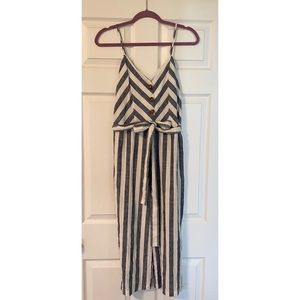 Striped Linen Jumpsuit
